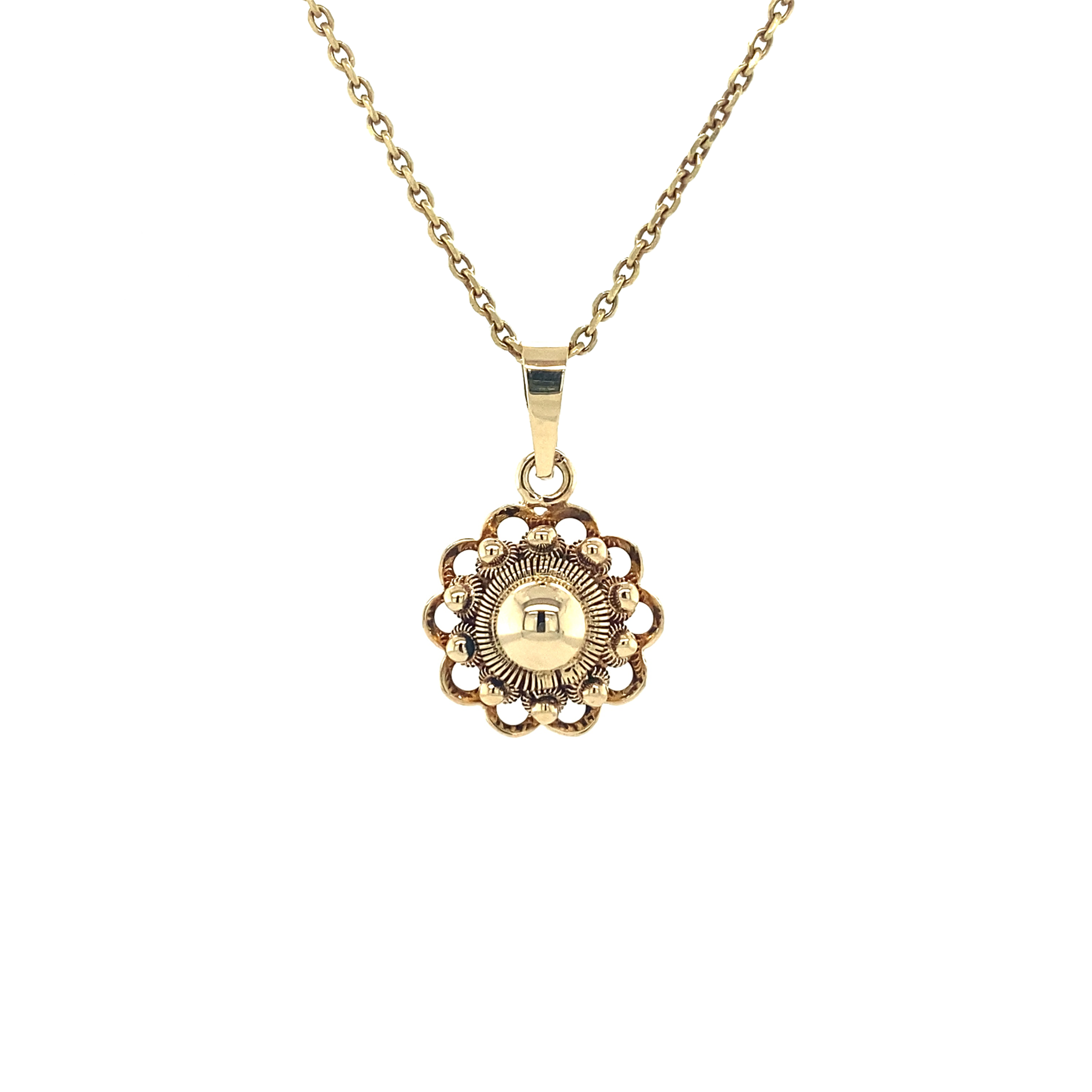 Vintage 14K Gold Pendant Zeeland Button